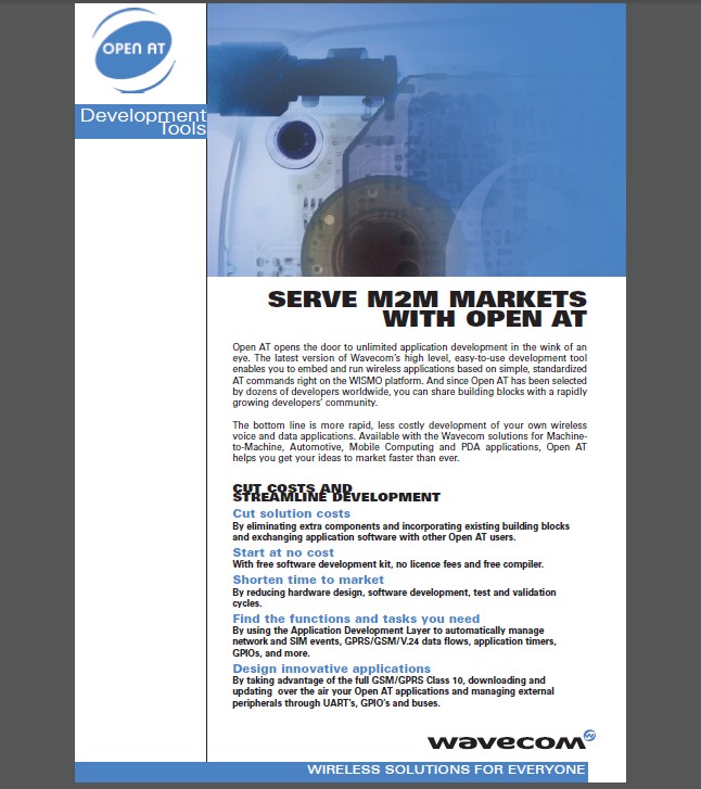 Wavecom Dev tools open AT 2.0